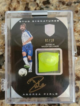 Panini Eminence World Cup Soccer 2018 Andrea Pirlo Stud Signatures 01/10