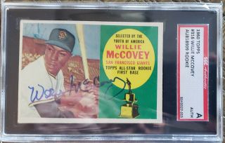 1960 Topps Willie Mccovey Hof Rookie Rc Autograph Signed Sgc Authentic Giants