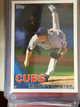 2010 Topps Short Print Very Rare Ryan Dempster/with Abe Lincoln In Background