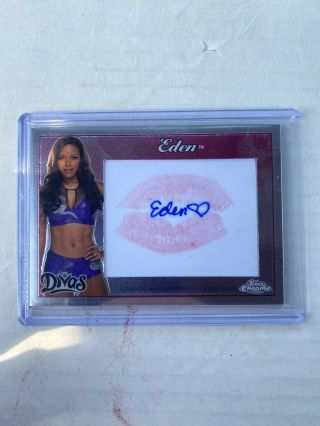 2015 Topps Wwe Chrome Eden Divas Authentic Autograph Kiss Card Ssp ’d 16/25