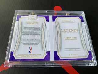 LeBron James/Kobe Bryant Dual Auto LOGOMAN Booklet Reprint 1/1 2