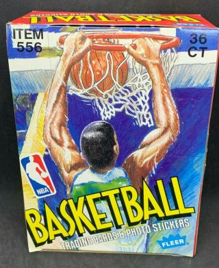 1989 - 90 Fleer Basketball Wax Box Jordan Pippen Magic Bird Barkley From Case