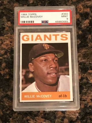 1964 Topps Willie Mccovey 350 Baseball Card Psa 9