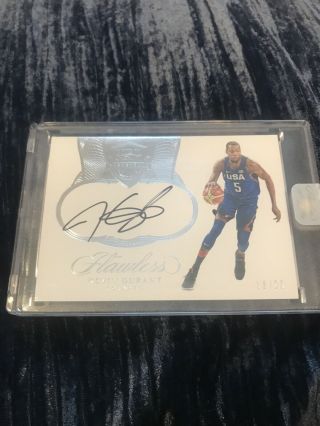2016 - 17 Panini Flawless Kevin Durant Autograph 18/20 Usa Bb Usa - Kd.  Awesome