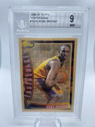 1996 - 1997 Topps Youthquake Kobe Bryant Los Angeles Lakers Yq15 Basketball.