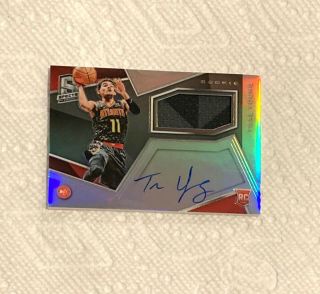 Trae Young Spectra Silver Rpa /299 Rookie Patch Autograph