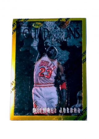 1996 - 97 Topps Finest Michael Jordan (rare) Card 291 Hof Gem