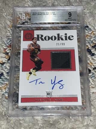 Encased Trae Young Jersey Rookie Auto