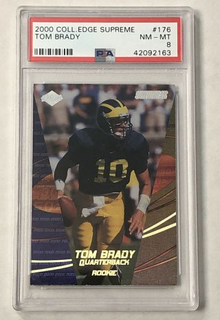 2000 Tom Brady Collectors Edge Supreme /2000 Rc 176 Psa 8