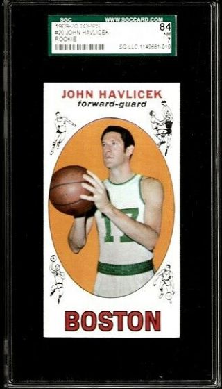 1969 Topps Basketball 20 John Havlicek Boston Celtics Sgc84 Nm 7 Hof Rookie Rc
