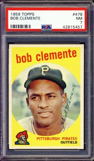 1959 Topps Baseball 478 Bob Clemente Psa 7