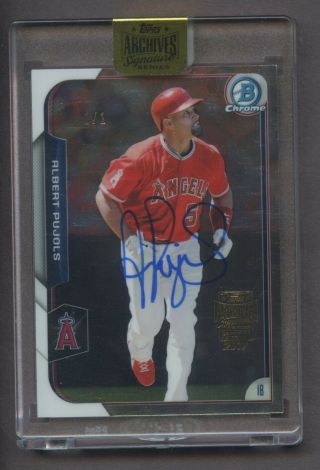 2017 Topps Archives 2015 Buyback Albert Pujols Rc Rookie Auto 1/1 Angels