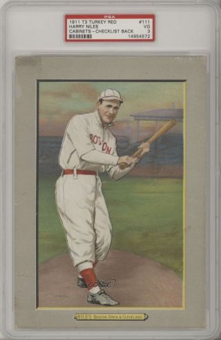 1911 T3 Turkey Red Cabinets Harry Niles 111.  1 Psa 3
