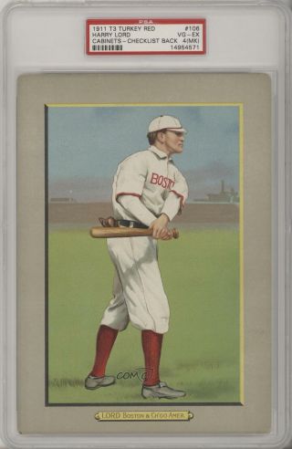 1911 T3 Turkey Red Cabinets Harry Lord 106.  1 Psa 4