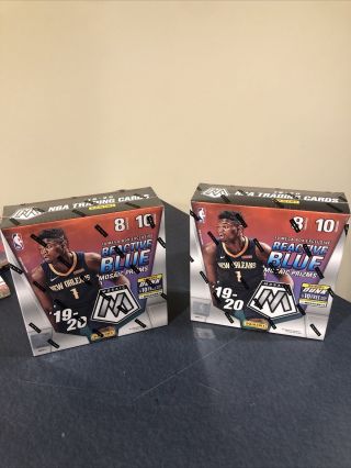 2019 - 2020 Basketball Mosaic Prizm Mega Box Reactive Blue 10 Packs Exclusive Nba