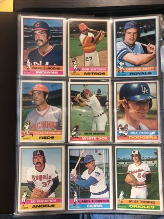 1976 Topps Baseball Card Complete Set In Binder