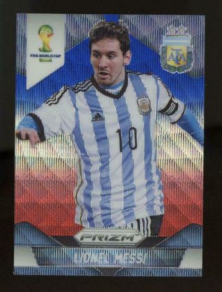 2014 Panini Prizm World Cup Red White & Blue Wave 12 Lionel Messi