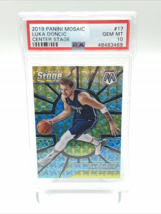 2019 - 20 Panini Mosaic Luka Doncic Center Stage Psa 10 - Invest - 2nd Year
