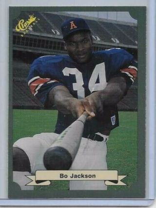 1987 Classic Green Bo Jackson Rookie Card Psa 9 Rare Low Pop