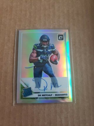 2019 Panini Optic Dk Metcalf Rated Rookie Silver Prizm Auto 73/99