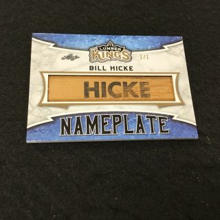 Bill Hicke Game - Nameplate Stick 1/1 2019 - 20 Leaf Lumber Kings Hockey Jk