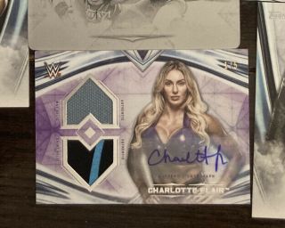 2020 Topps Wwe Undisputed Charlotte Flair Auto Relic Purple 1/5