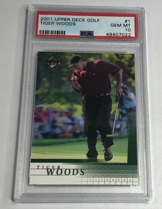 2001 Upper Deck Tiger Woods Rookie (psa 10 Gem)