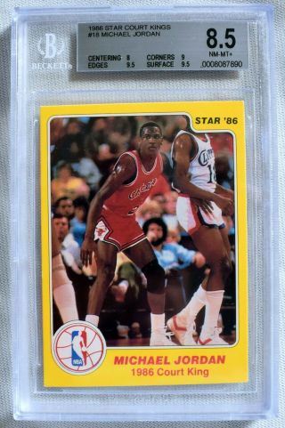 1986 Michael Jordan Star Court Kings Rookie Grade 8.  5 W/9.  5 Subs Nm - Mt - Rare -