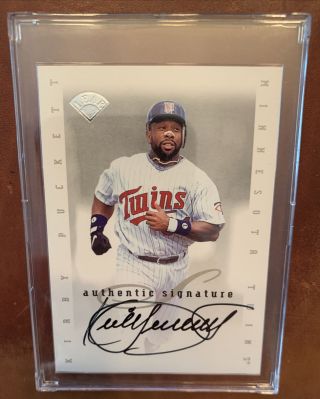 Kirby Puckett Autograph 1996 Leaf Signature Extended Sp