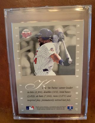 Kirby Puckett Autograph 1996 Leaf Signature Extended SP 2