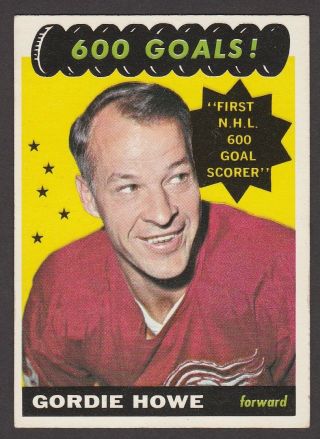 1965 - 66 Topps 122 Gordie Howe 600 Goals Sp Ex,  Inv A2141
