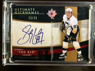 2009/10 Upper Deck Ultimate Nicknames Autograph Sidney Crosby Auto 23/25