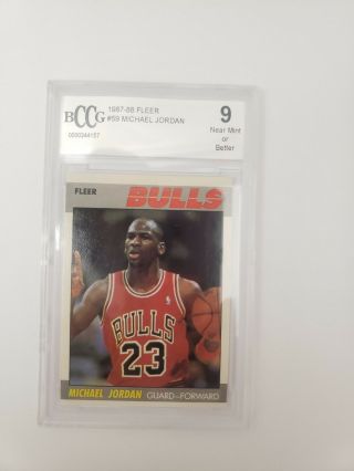 1987 Fleer Basketball Michael Jordan 59 Psa 9