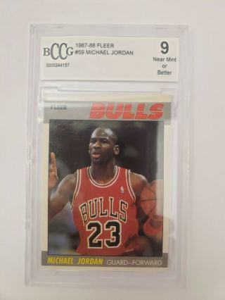 1987 Fleer Basketball Michael Jordan 59 PSA 9 2