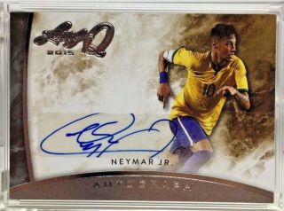 Neymar Jr.  2015 Leaf Q - Silver Autograph Auto Sp Short Print Brazil Soccer Star