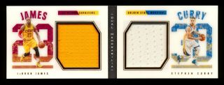 2015 - 16 Preferred Lebron James/stephen Curry Dual Booklet Jumbo Jersey 47/199
