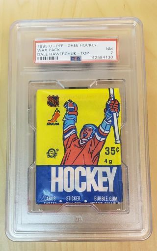 1985 O - Pee - Chee Opc Hockey Wax Pack Psa 7 Mario Lemieux Rc Psa 10? 20k Plus