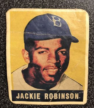 1948 - 1949 Leaf Jackie Robinson Rookie Card,  79,  Brooklyn Dodgers,  Ungraded