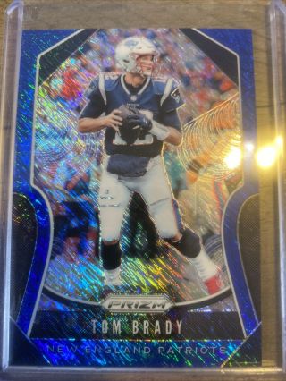 Tom Brady 2019 Panini Prizm 18 Blue Wave Rare 5/10 Hot Tom