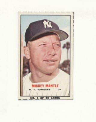 1964 Bazooka Mickey Mantle 1 (hand Cut - Portrait) Yankee Hof 