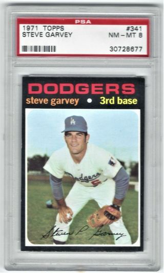 1971 Topps Steve Garvey Rookie 341 Psa 8 Nm - Mt Centered Baseball
