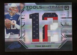 2008 Playoff Absolute Memorabilia Tott Tom Brady 4/10 Game Patch Jersey