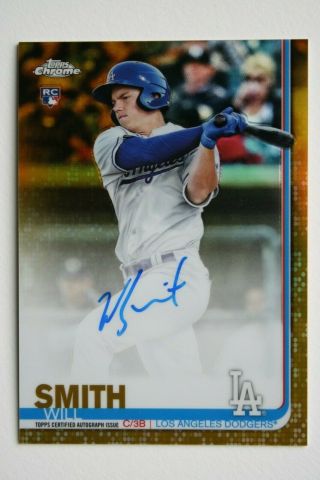 Will Smith 2019 Topps Chrome Gold Refractor Auto Rc 