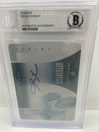 2014 National Treasures Kevin Durant Print Plate 1/1 Auto Bgs 2013 Immaculate