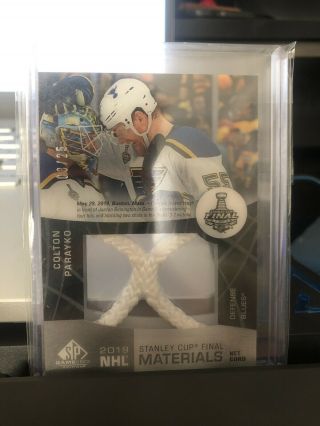 2019 Sp Game Nhl Stanley Cup Final Material Net Cord 8/25 Colton Parayko
