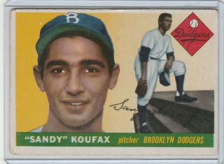 1955 Topps Sandy Koufax Rookie Rc 123 Brooklyn Dodgers