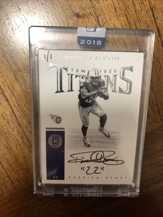 2018 Honors Derrick Henry Auto Rc Sp “22” Scripted Signatures Encased 1/1