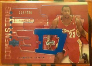 2003 - 04 Lebron James Ud Dimensions 3 - D Game Warm Up Rookie Rc /999 Mvp