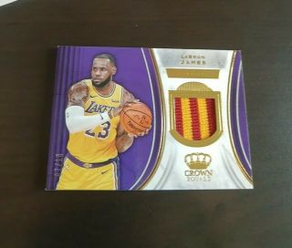 Lebron James /10 Patch 3 Color Jersey Card Prizm Refractor Shine Gold Ssp Lakers