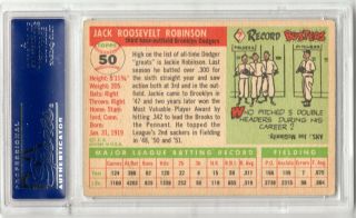 1955 Topps 50 Jackie Robinson Brooklyn Dodgers PSA 3 VG 2